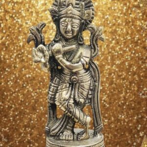 Laxmi Handicraft Brass Krishna Bhagwan Idol – Divine Murli Statue for Home Mandir Decor, Religious Lord Krishna Deity Gift – Perfect Marriage Gift