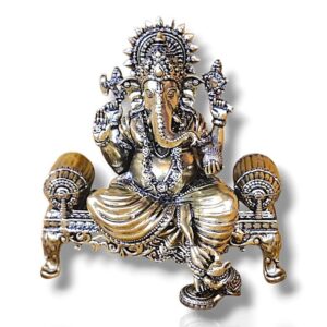 Laxmi Handicraft Ganesha Idol, Statue, Murti, Brass Idol Statue for Pooja Home Décor Gifts, Ganesh Diwali Decoration Items Pack of One